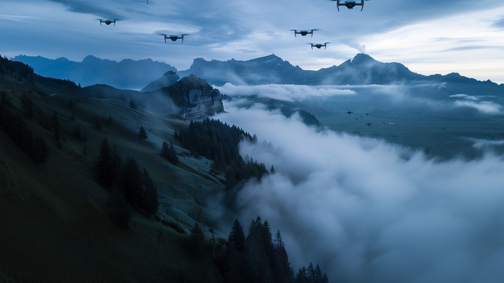 Immagine simbolica taskforce di droni