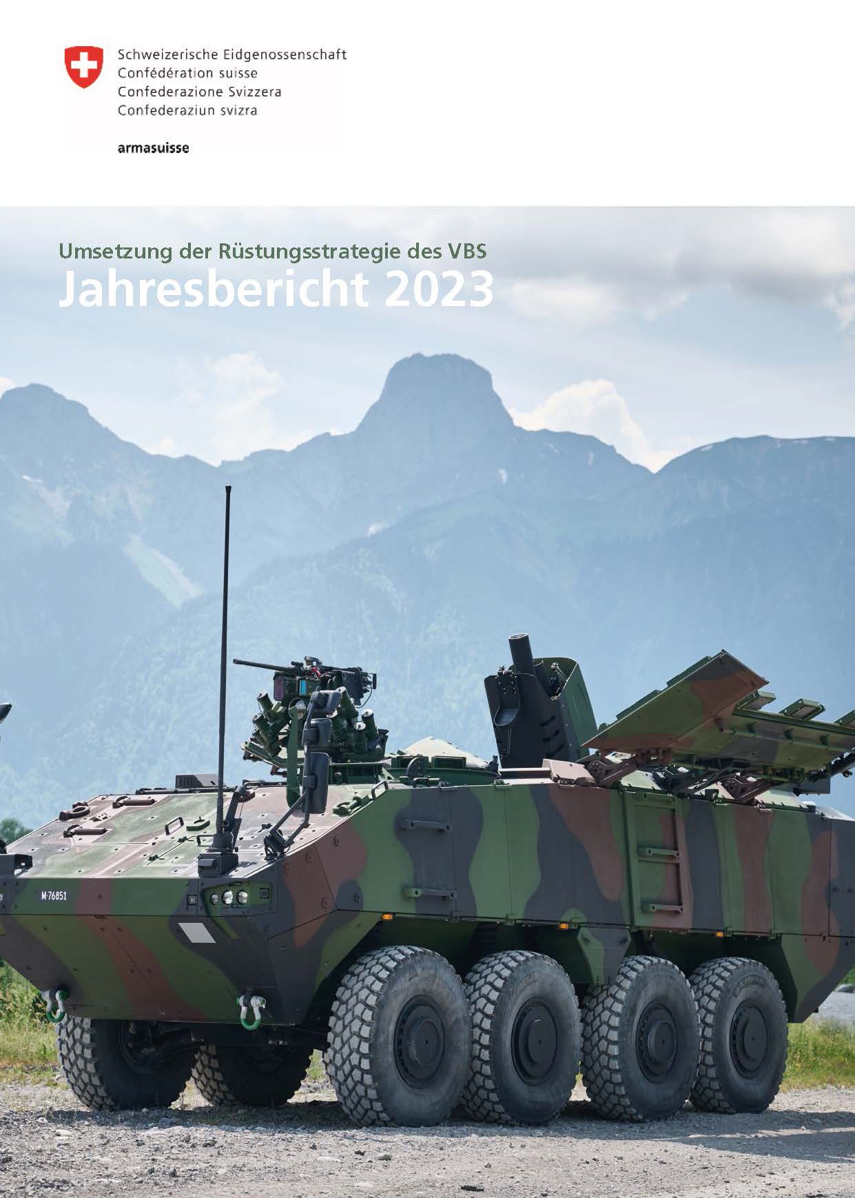 Titelbild Umsetzung der Rüstungsstrategie des VBS Jahresbericht 2023