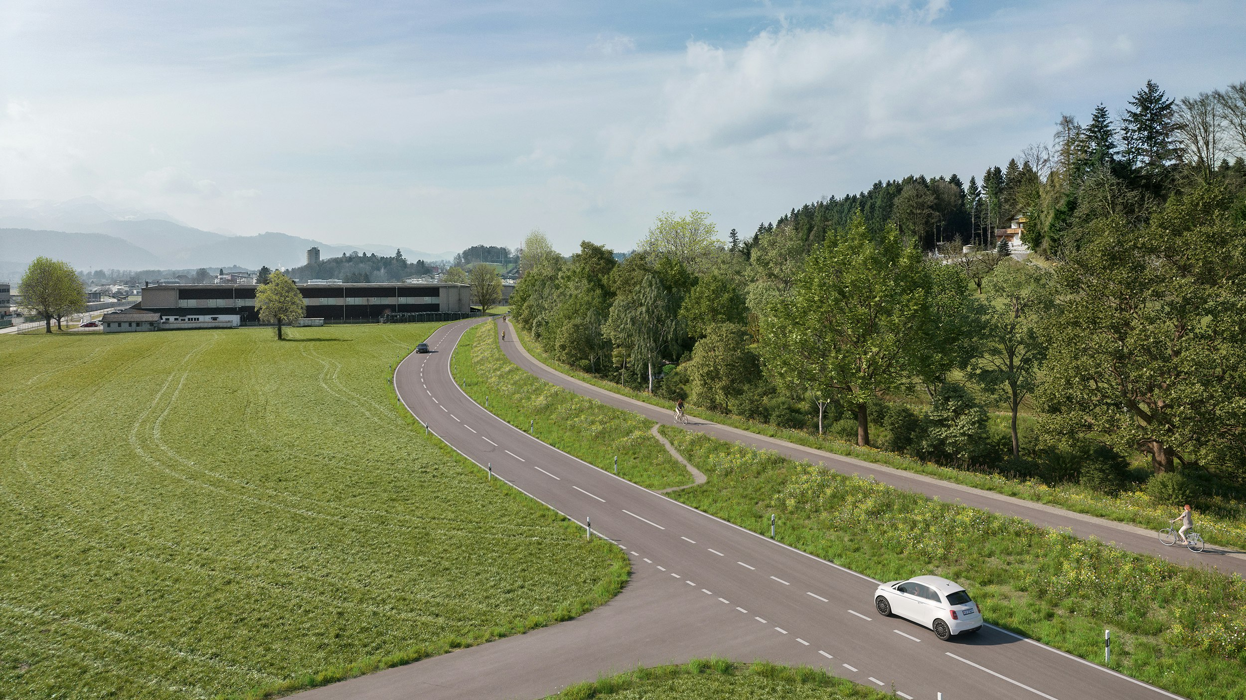 Getrennter Motor- und Langsamverkehr