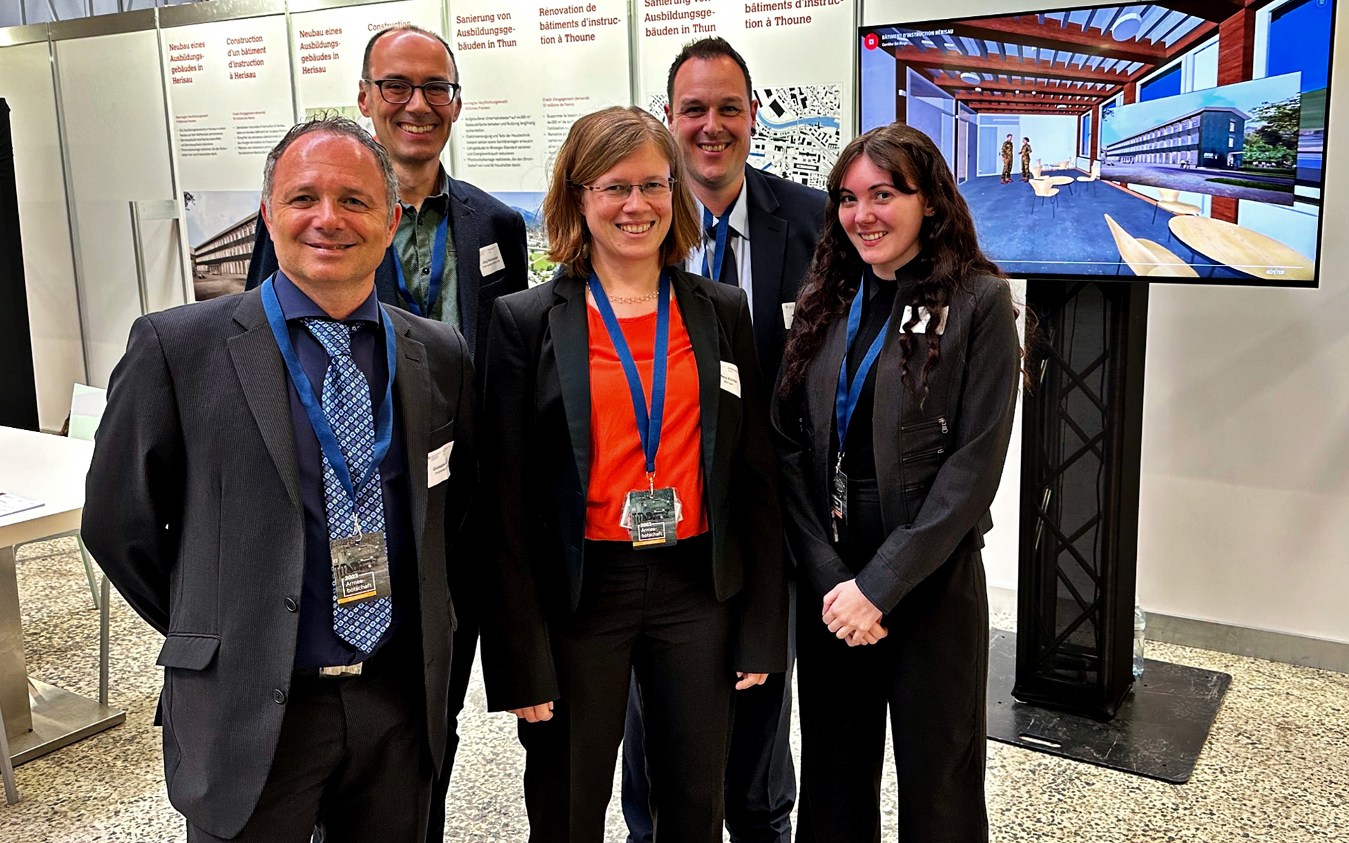 Das BIM-Team von armasuisse Immobilien in Zusammenarbeit mit dem Zentrum für Digitale Medien der Armee und swisstopo.