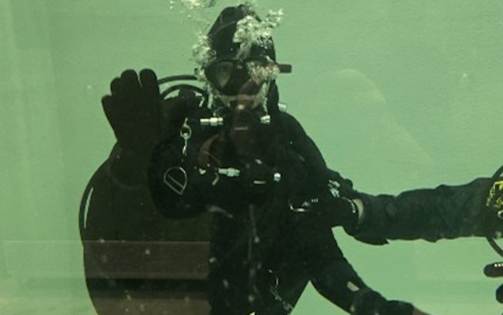 Greetings from diving training.