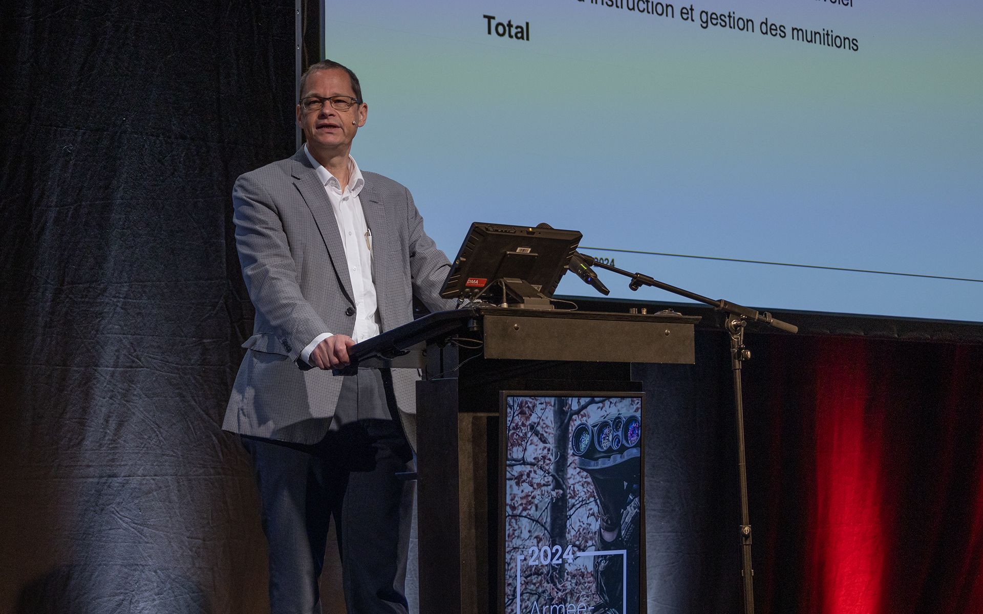 Chief of Armament Urs Loher during his speech
