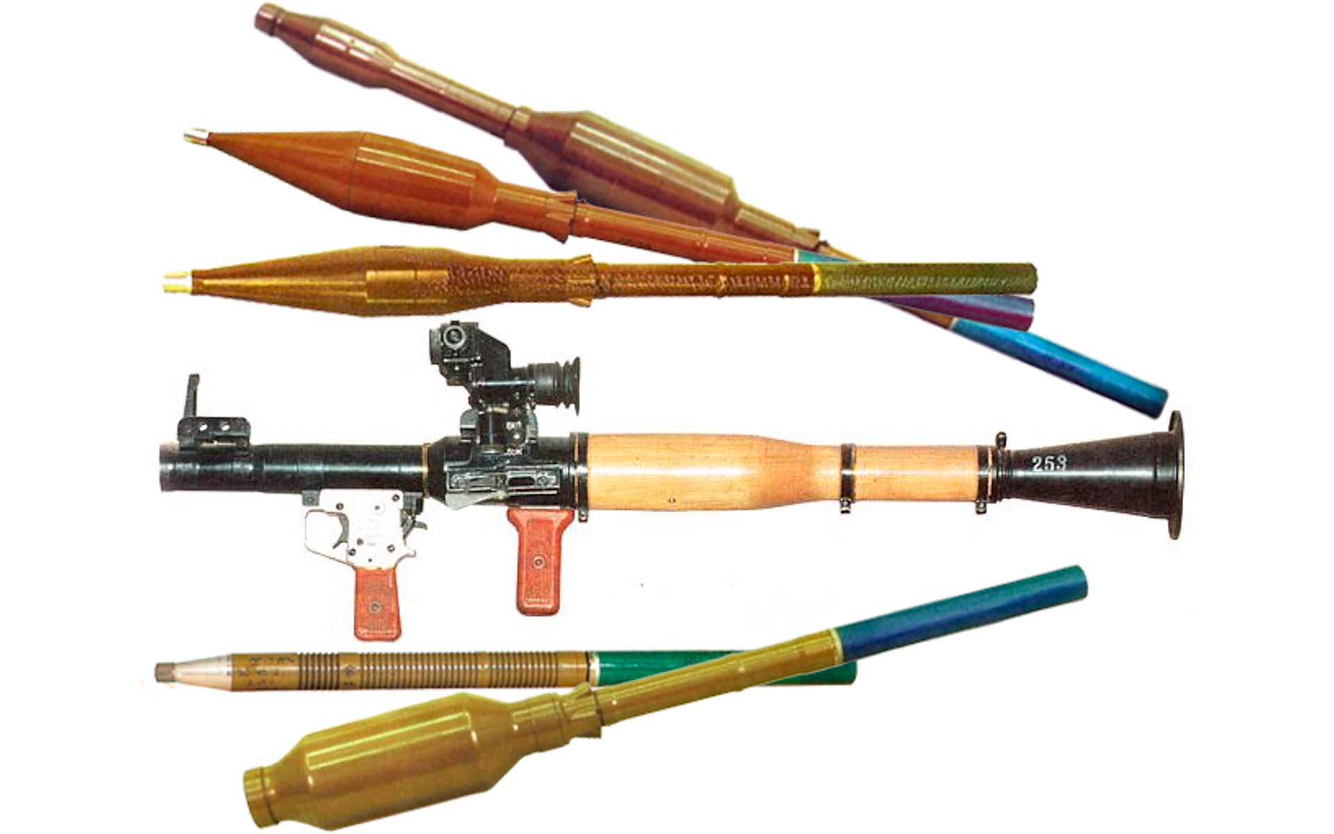 Various rocket launchers