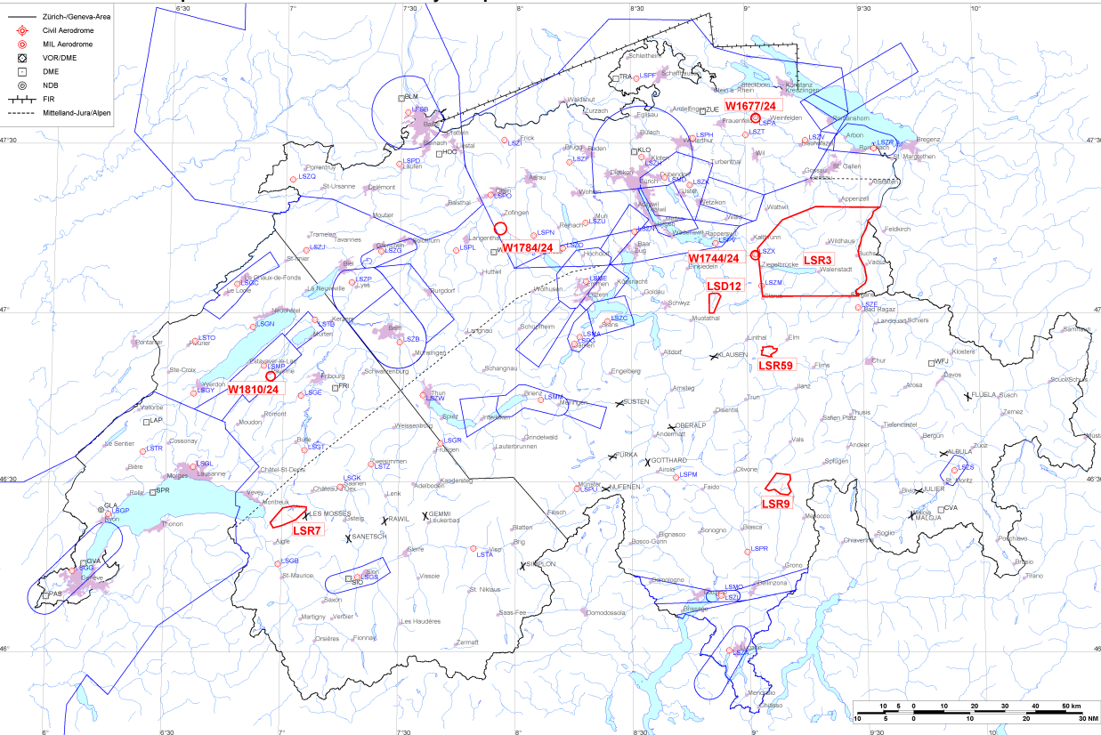Daily Airspace Bulletin Switzerland