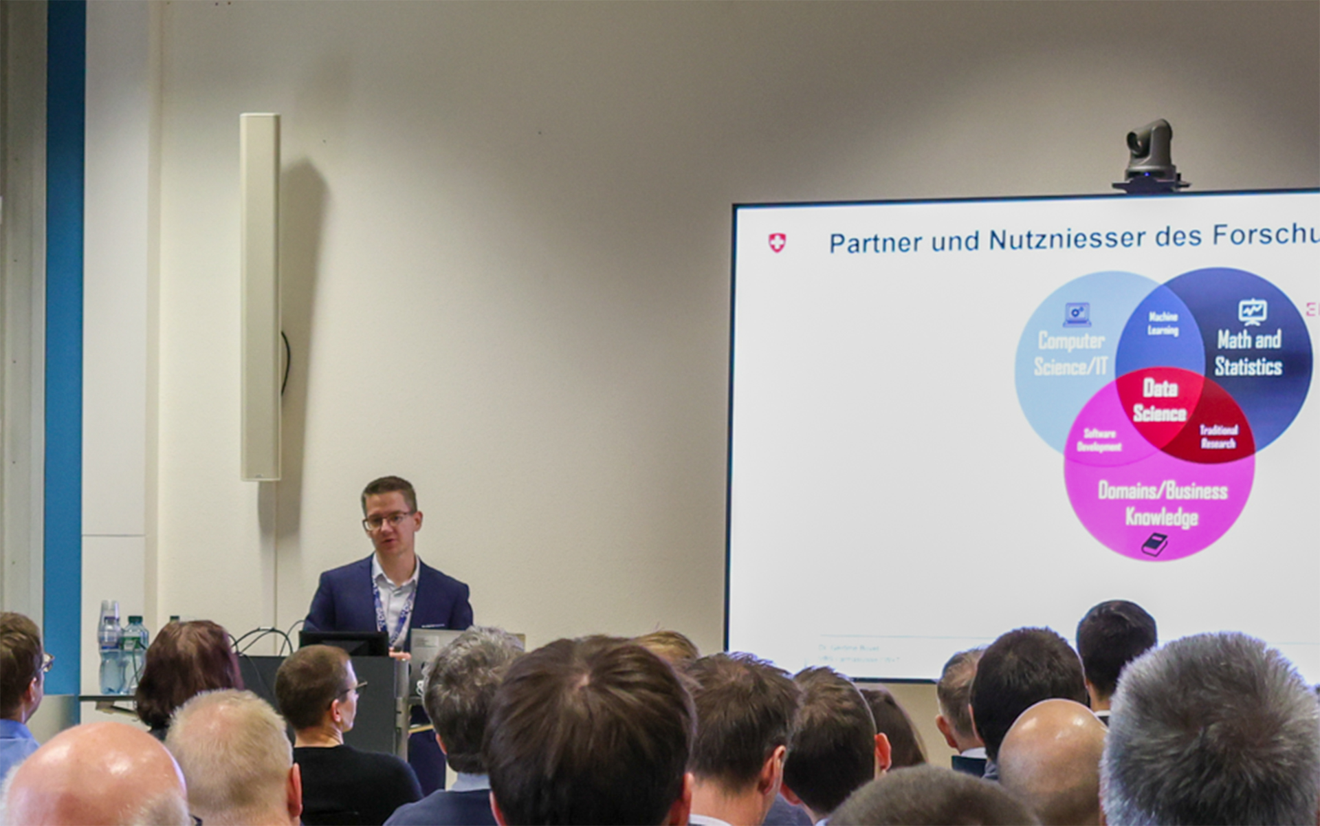 Gérôme Bovet, Head of the Data Science research program, at the annual report of the research program