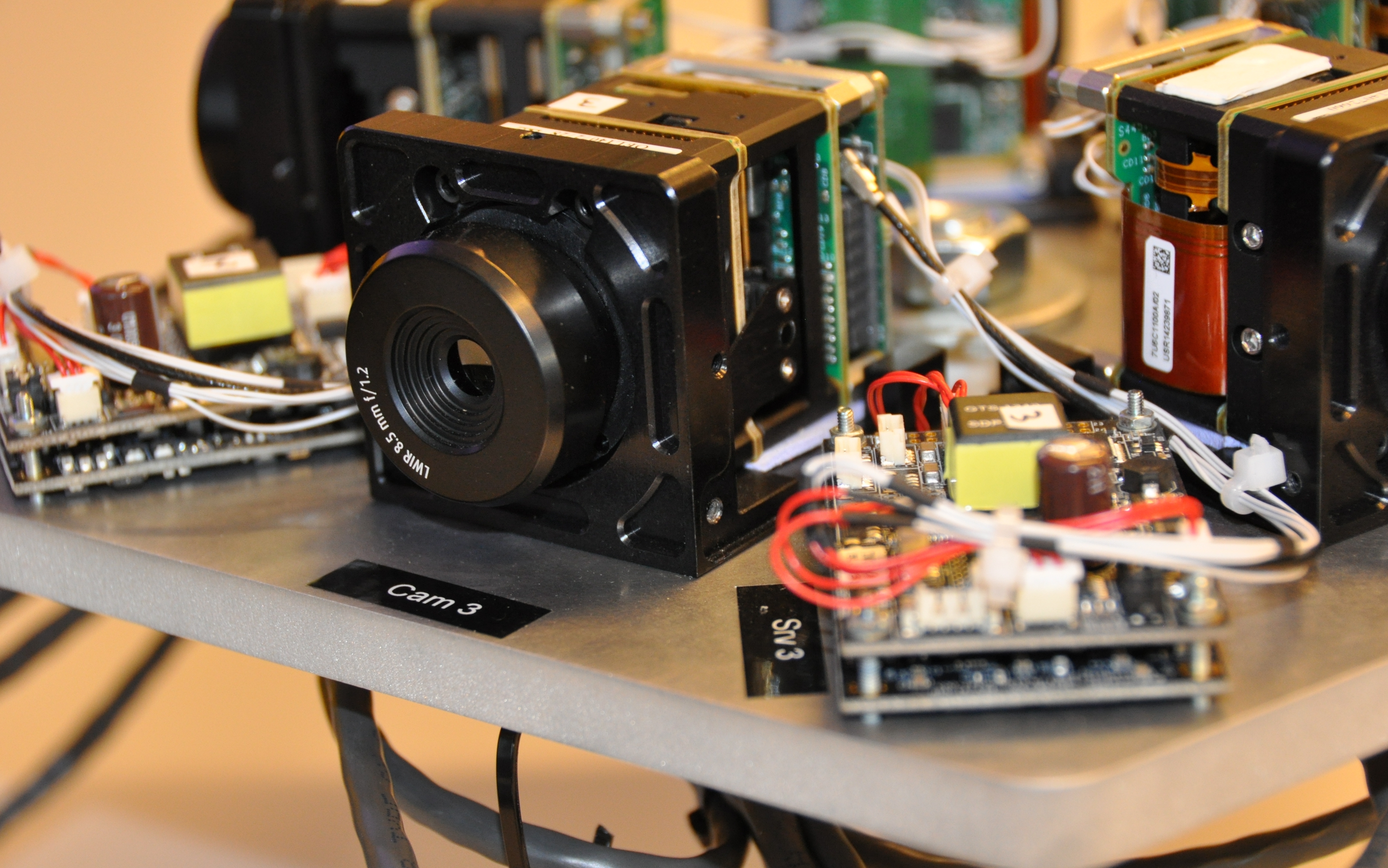 Close-up on sensors and cameras