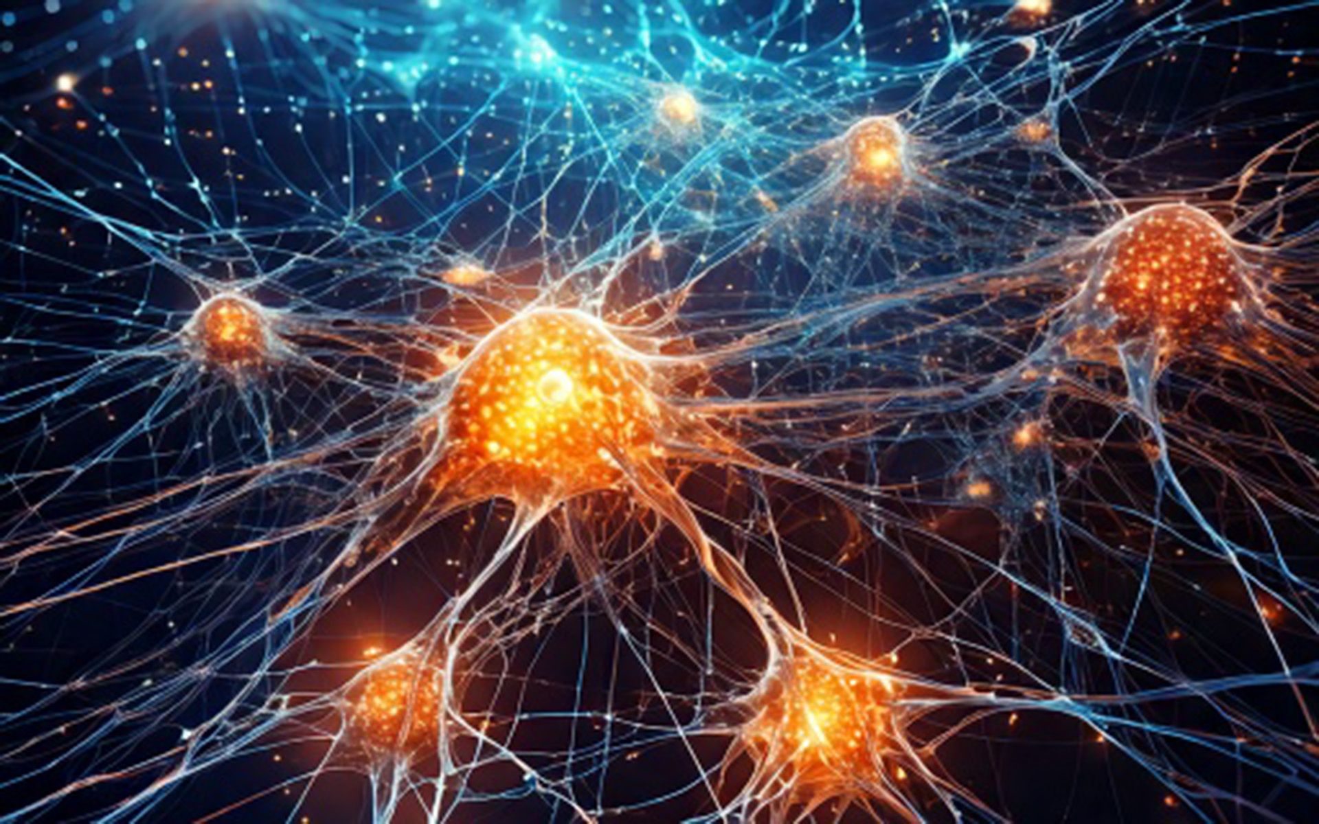 Various cells are linked together, with one lighting up red.