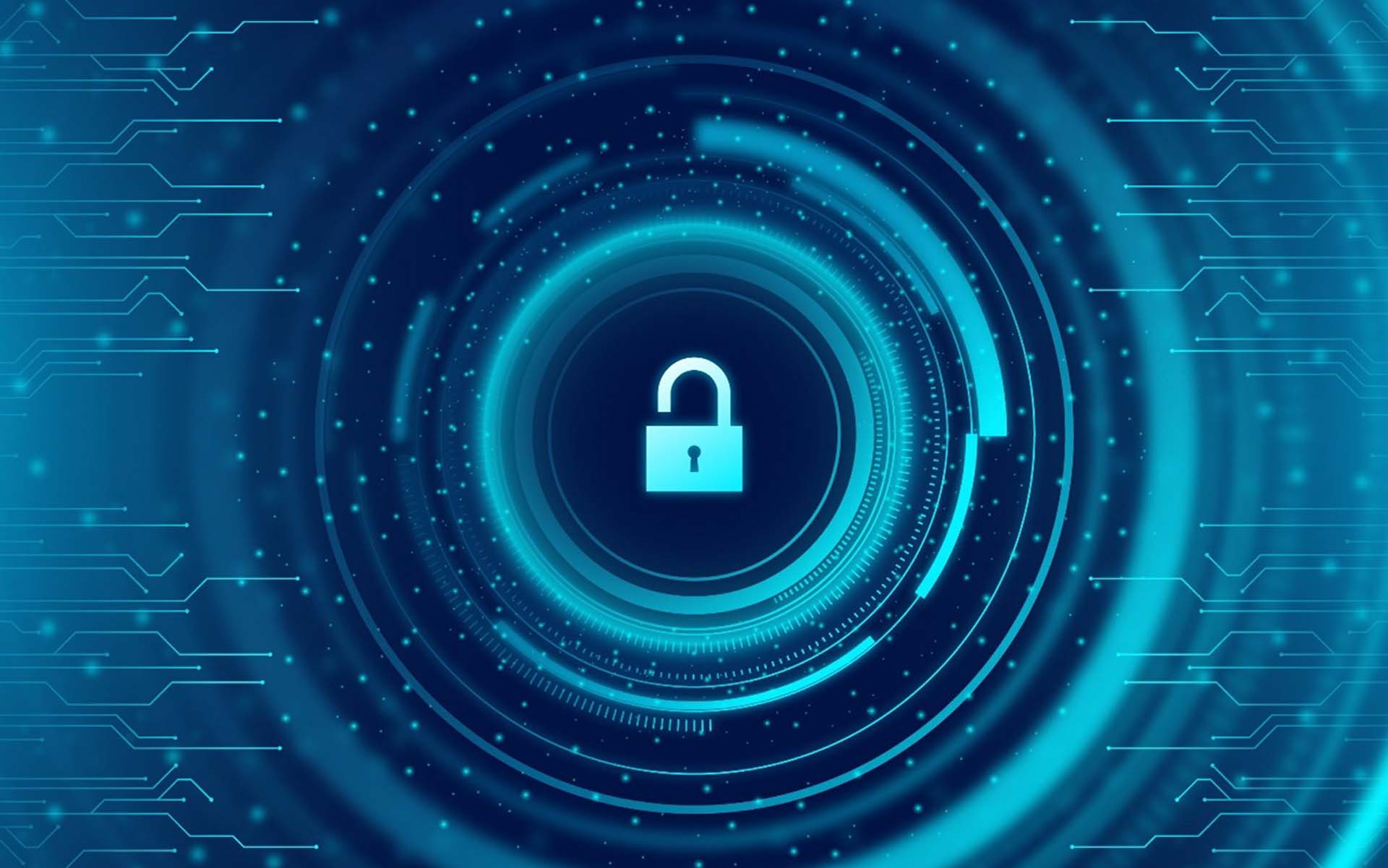 Lock and background with circuit 