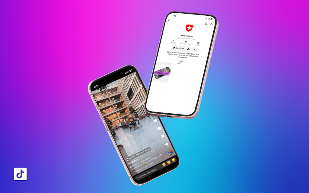 Suivez la chaîne TikTok dédiée aux apprentis d'armasuisse !