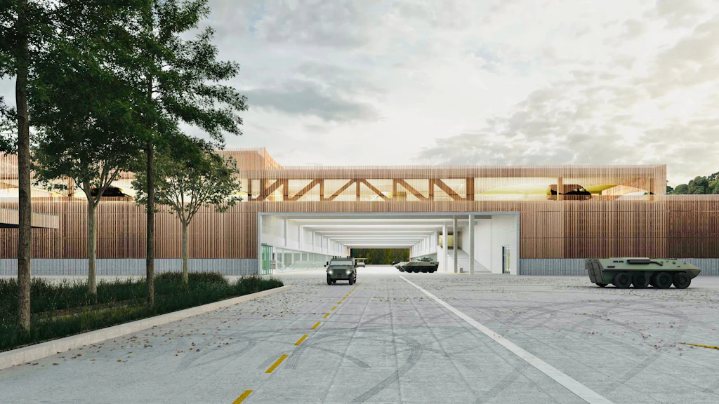 Accès au bâtiment logistique