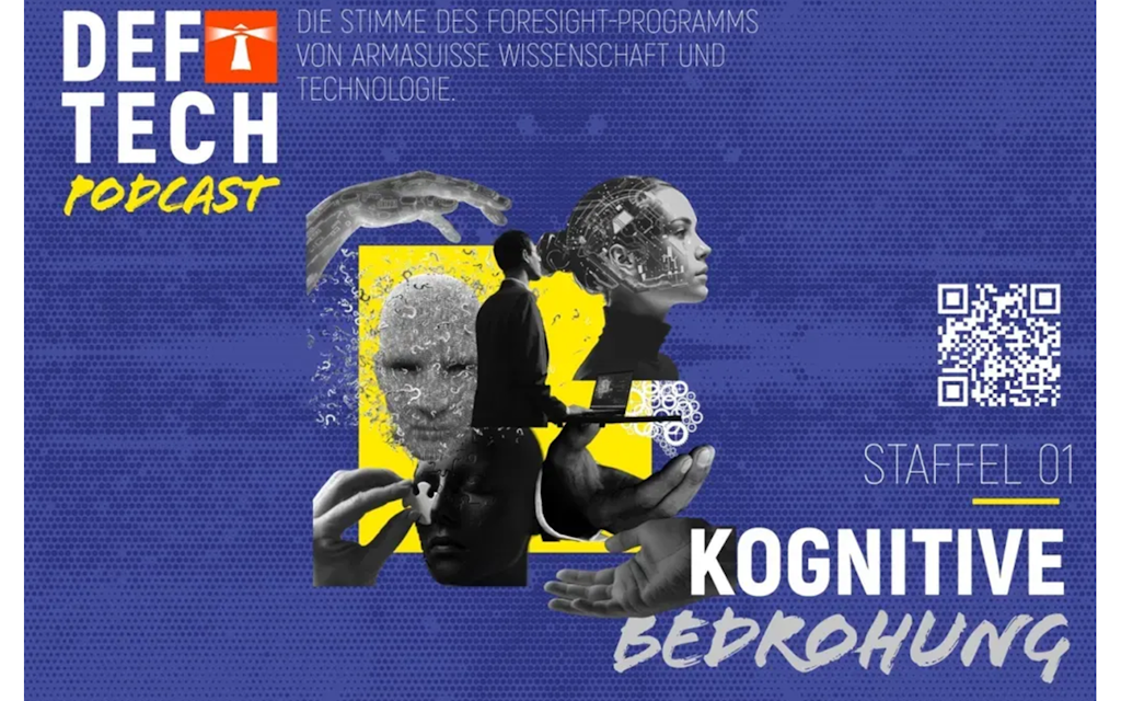 Image de titre de la première saison du Deftech Podscast « La menace cognitive ».