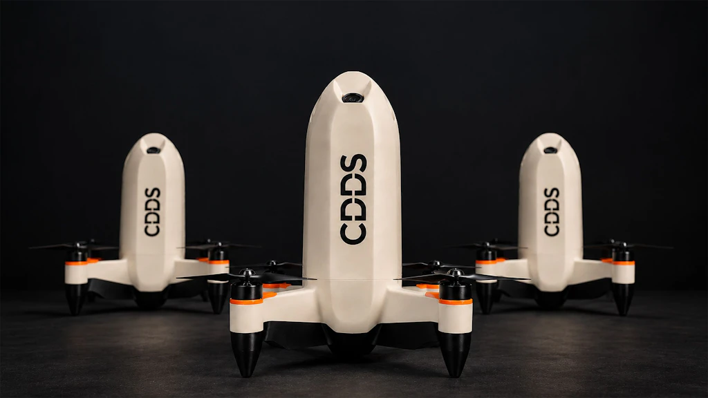 Trois drones intercepteurs cinétiques CDDS