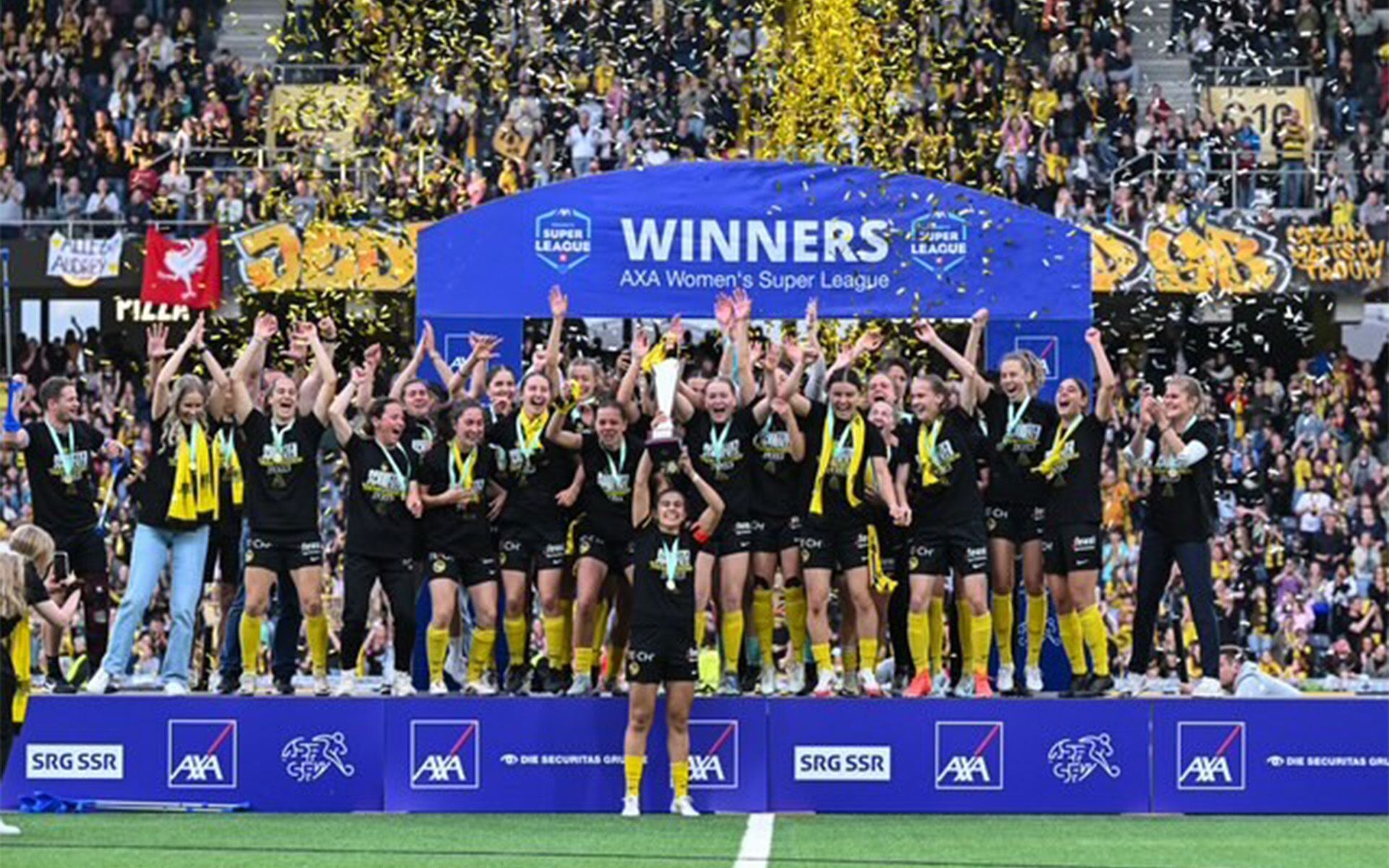 YB remporte le titre de champion suisse pour la 12e fois de l'histoire du club.