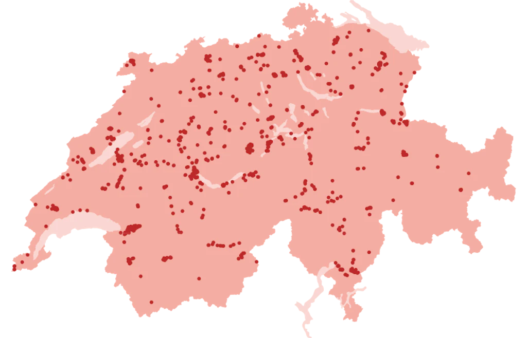 Gli edifici gestiti da armasuisse Immobili sono distribuiti su tutto il territorio elvetico. | Stato 2026