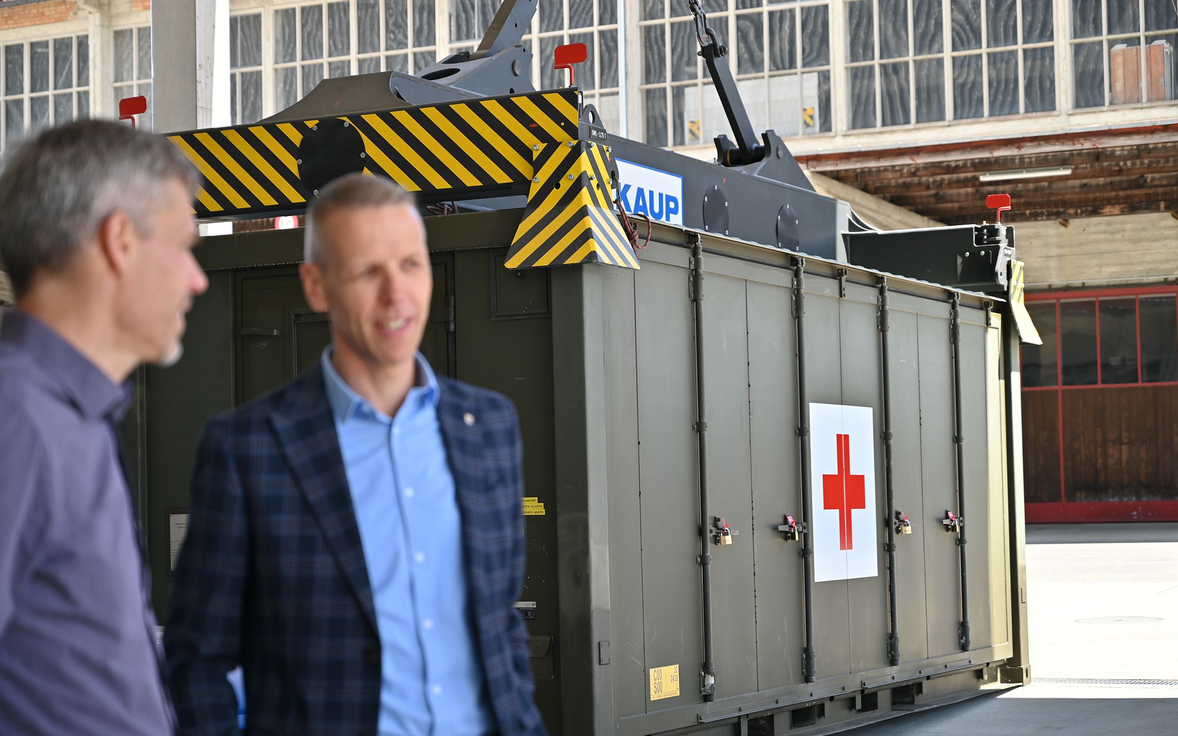 Già oggi a Emmen sono immagazzinati 410 container contenenti materiale di intervento dell'esercito, dal container di comando al materiale sanitario, passando per l'attrezzatura da cucina.