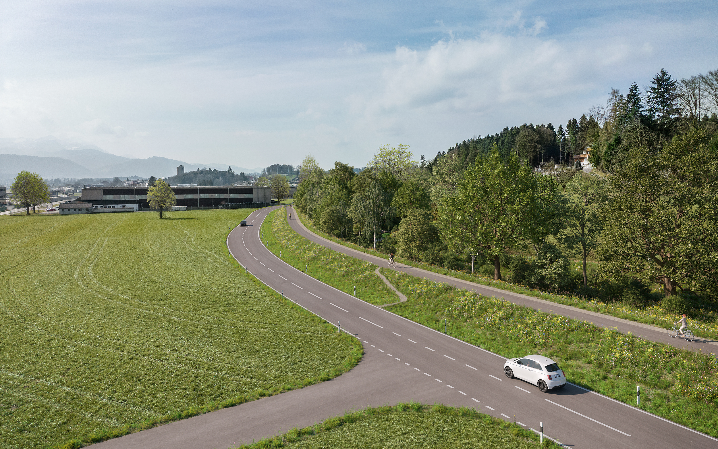 Separando il traffico motorizzato e la mobilità lenta